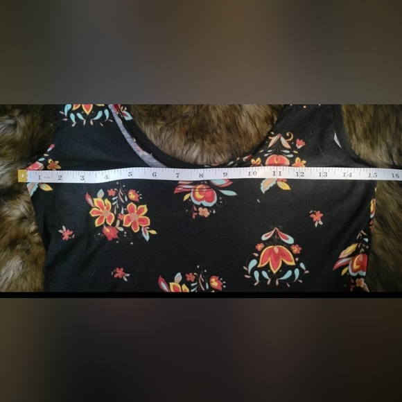 Angie Black Floral Midi  Dress Boho Tank Style M - Picture 6 of 8